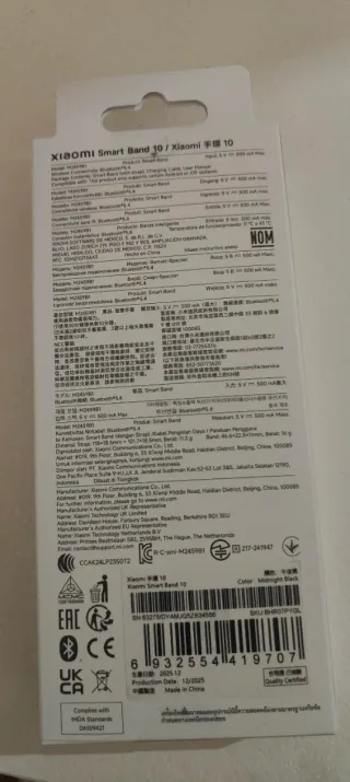 Xiaomi Smart Band 10 Nero