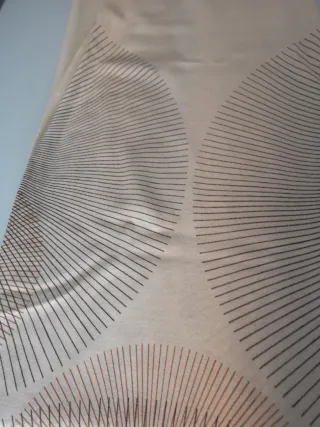 Cortina decorativa tela beige multicolor