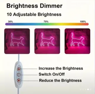 Lampada Neon LED "Gatto Rosa"