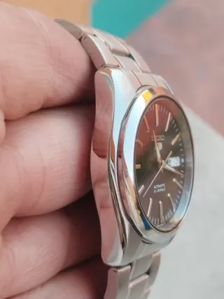 Seiko 5 Automático Reloj Azul y Plateado