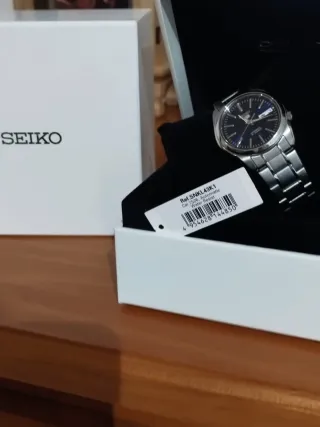 Seiko 5 Automático Reloj Azul y Plateado