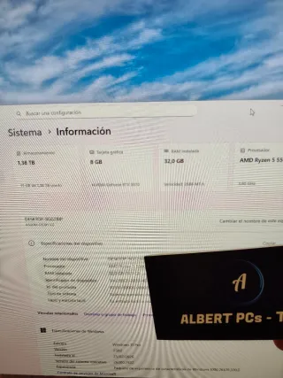 PC Gaming RTX 3070, Ryzen 5, 32GB RAM, NVMe+HDD