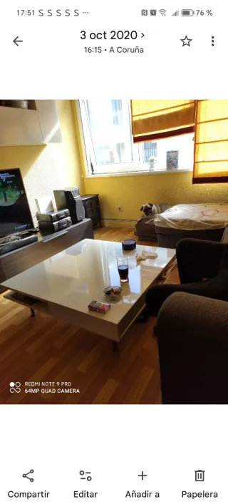 Mesa centro Ikea TOFTERYD blanca 95x95