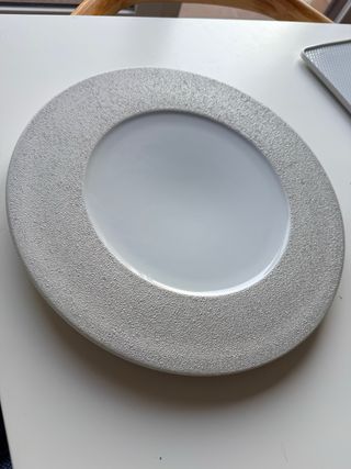 Plato de Presentación Plateado 32 cm