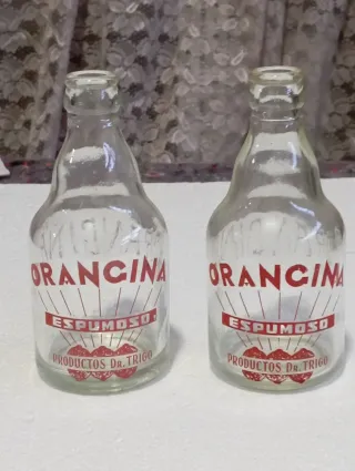 2 Botellas Orangina Antiguas Espumoso