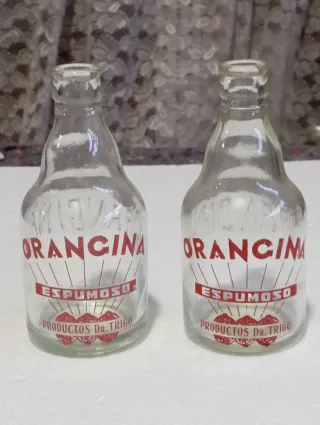 2 Botellas Orangina Antiguas Espumoso