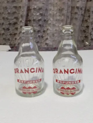 2 Botellas Orangina Antiguas Espumoso