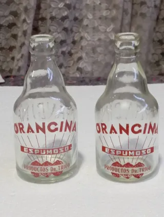 2 Botellas Orangina Antiguas Espumoso