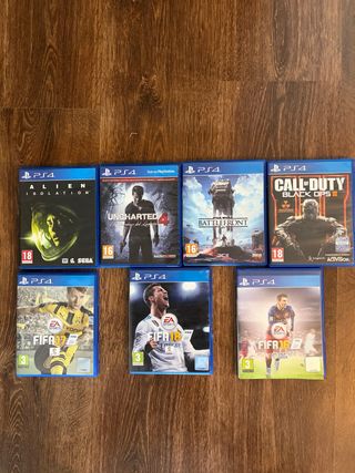 Lote 6 Juegos PS4: FIFA, Uncharted, Call of Duty