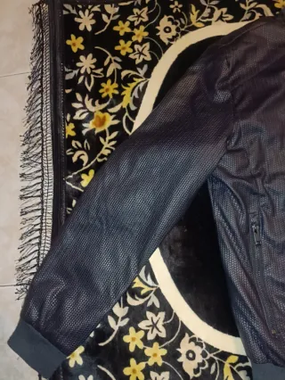 Chaqueta bomber negra hombre