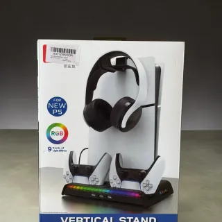 Base ricarica PS5 con RGB e supporto cuff