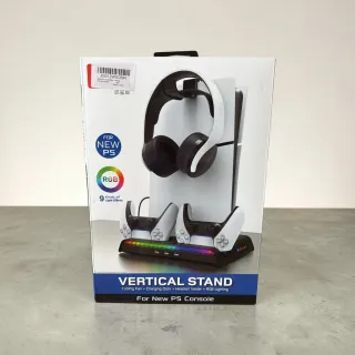 Base ricarica PS5 con RGB e supporto cuff