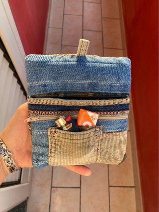 Porta tabacco in denim