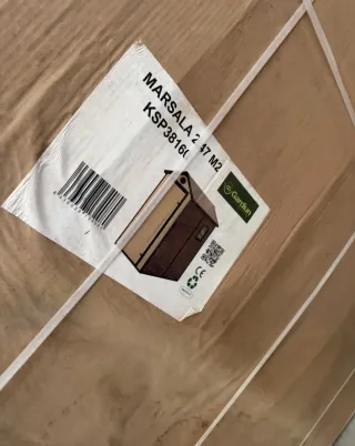 Caseta jardín resina 132x190x203cm 2,47 m² Marsala