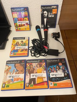 Pack PS2 Singstar + Juegos + Microfonos