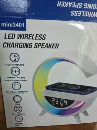 Despertador LED Carga Inalámbrica