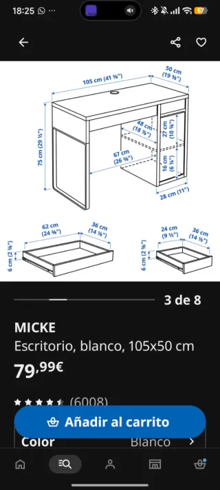 Scrivania bianca e sedia ergonomica nera