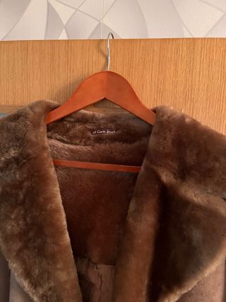 Abrigo piel marrón El Corte Inglés