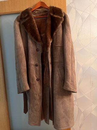 Abrigo piel marrón El Corte Inglés
