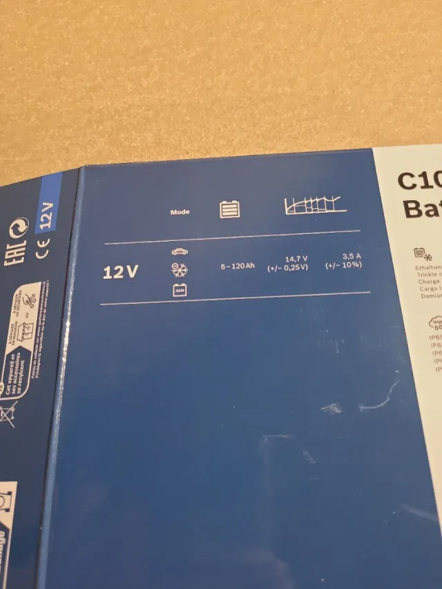 Cargador Batería Coche Bosch C10 12V