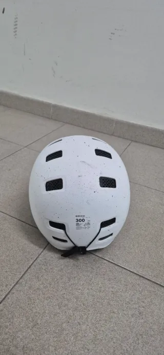 Casco esquí/snowboard blanco moteado