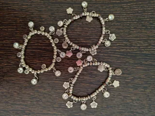 Conjunto 3 pulseras plata con dijes