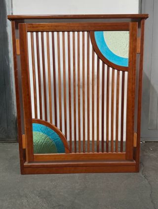 Copri termosifone ciliegio e vetro