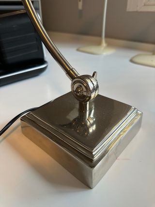 Conjunto Lámparas de escritorio metálica plateada