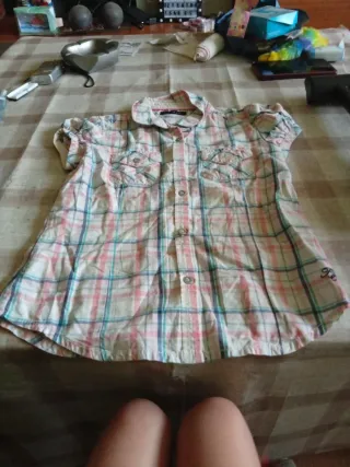 Camisa cuadros niña 8 años