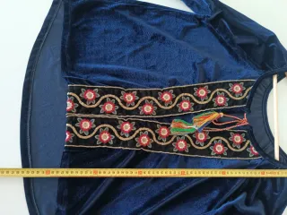 Blusa Terciopelo Bordada Boho (Made in Italy)