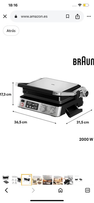 Plancha eléctrica Braun