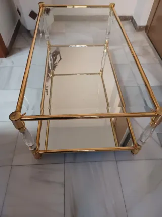 Conjunto de 3 carritos auxiliares de cristal