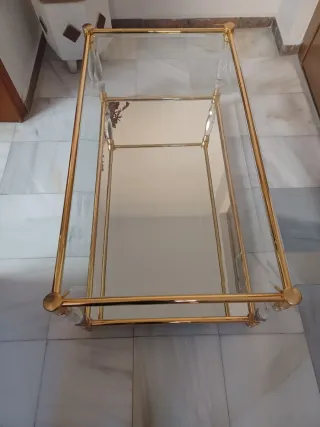 Conjunto de 3 carritos auxiliares de cristal