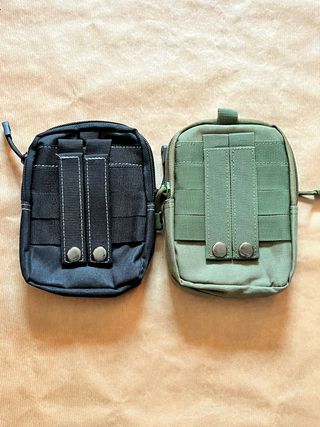 Riñonera Táctica Negra y Verde Militar