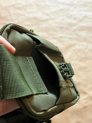 Riñonera Táctica Negra y Verde Militar