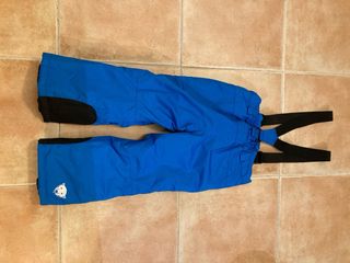Pantalón de nieve infantil azul con tirantes