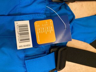 Pantalón de nieve infantil azul con tirantes