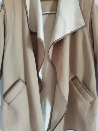 Chaqueta Beige Mujer Oversize