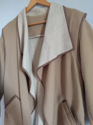 Chaqueta Beige Mujer Oversize