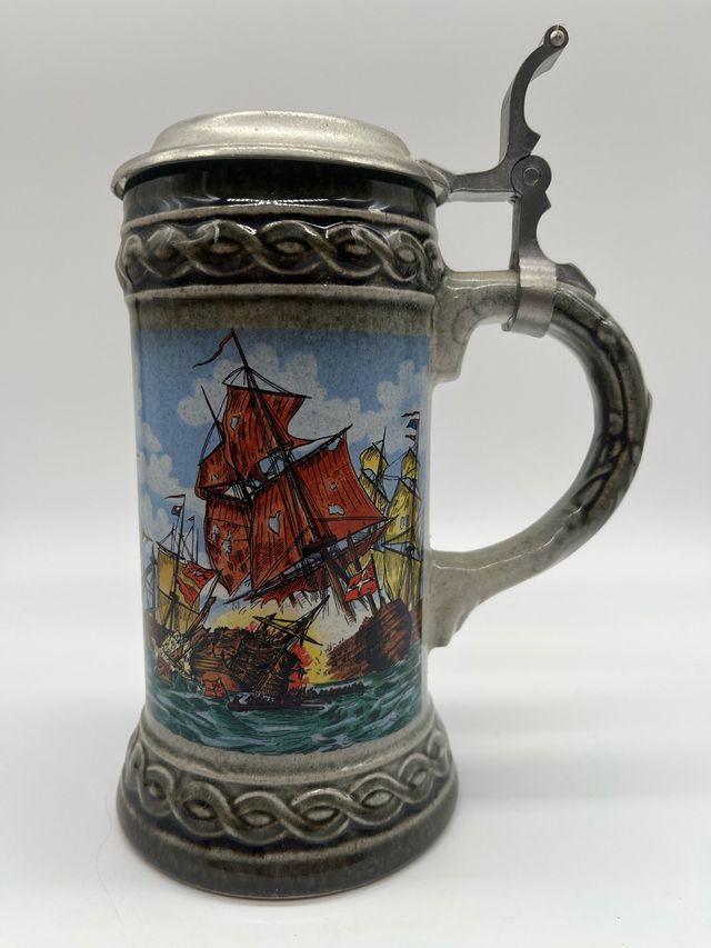 Jarra Cerveza Cerámica Barco Alemán