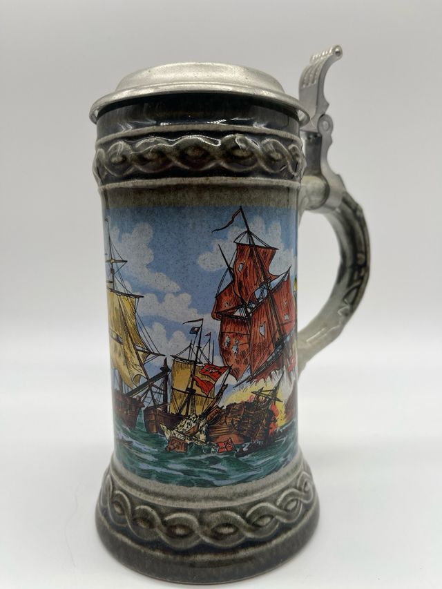 Jarra Cerveza Cerámica Barco Alemán
