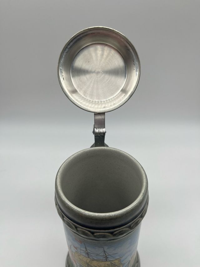 Jarra Cerveza Cerámica Barco Alemán