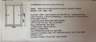 Lote 5 Ventanas PVC Kömmerling