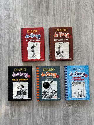 Colección libros- Diario de Greg nº 1,7,10,14 y 15
