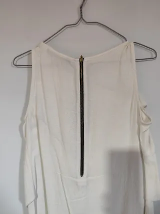 Top Zara Beige Talla XS Mujer Cremallera