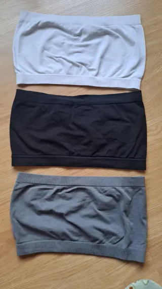 Pack 3 Tops sin tirantes