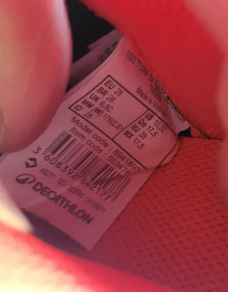 Zapatillas fútbol niño Decathlon Amarillas 28