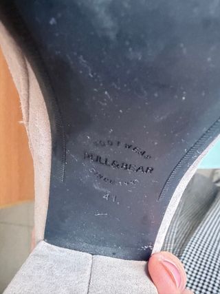 Botines beige tacón cuadrado