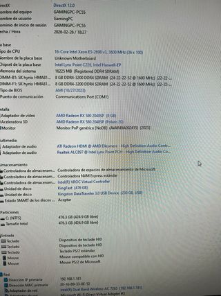 PC Gaming RX580 8GB WiFi 512GB NVMe