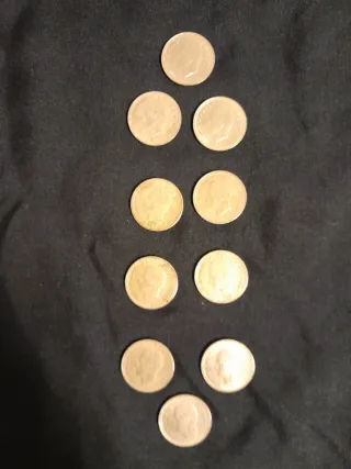 10 Monedas de Pts España Transición, D.G